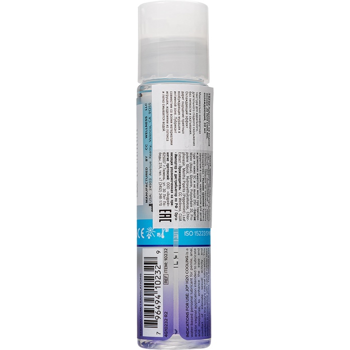 Охлаждающий лубрикант на водной основе JO Personal Lubricant H2O COOLING - 30 мл - JO H2O Classic. Фотография 2.