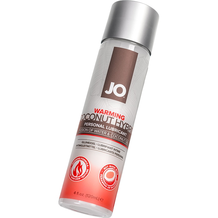Водно-масляный лубрикант с разогревающим эффектом Hybrid Lubricant WARMING - 120 мл - JO Silicone free Hybrid. Фотография 4.