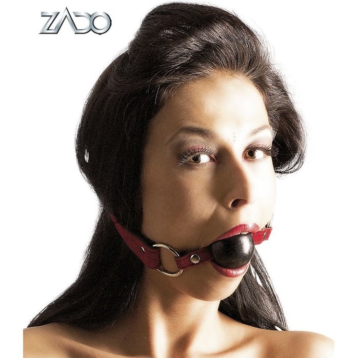 Кляп-шар на кожаных ремешках ZADO Gag - Zado