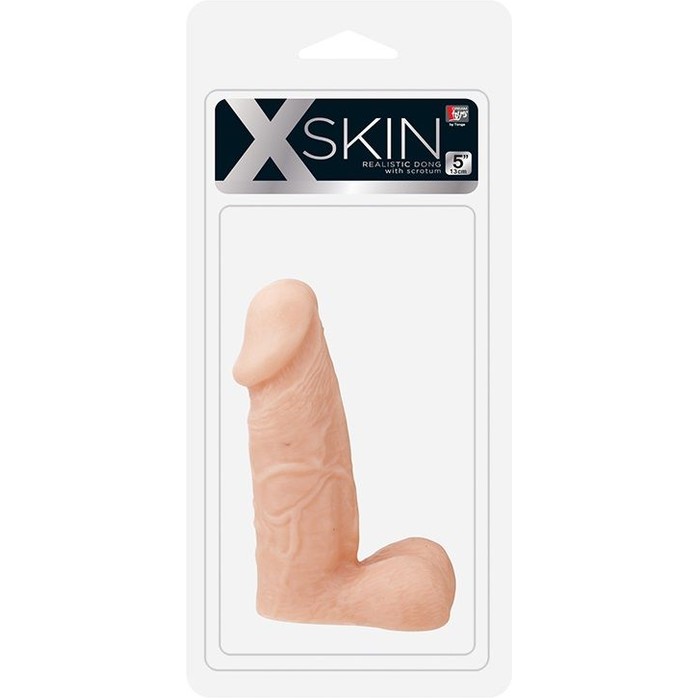 Телесный фаллоимитатор XSKIN 5 PVC DONG FLESH - 12,7 см - X-Skin. Фотография 2.