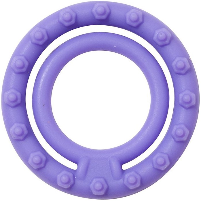 Фиолетовое двойное эрекционное кольцо NEON DOUBLE RING 45MM PURPLE - Neon