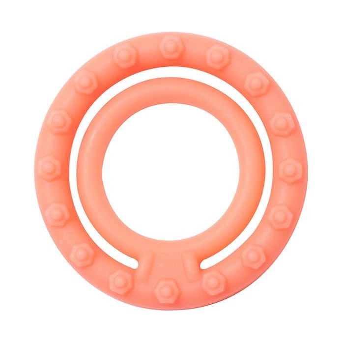 Оранжевое двойное эрекционное кольцо NEON DOUBLE STIMU RING 45MM ORANGE - Neon