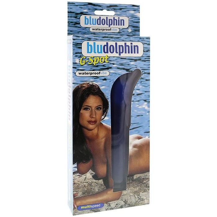 Синий вибратор в форме дельфина для G-стимуляции FLORIDA DOLPIN - 16 см. Фотография 2.
