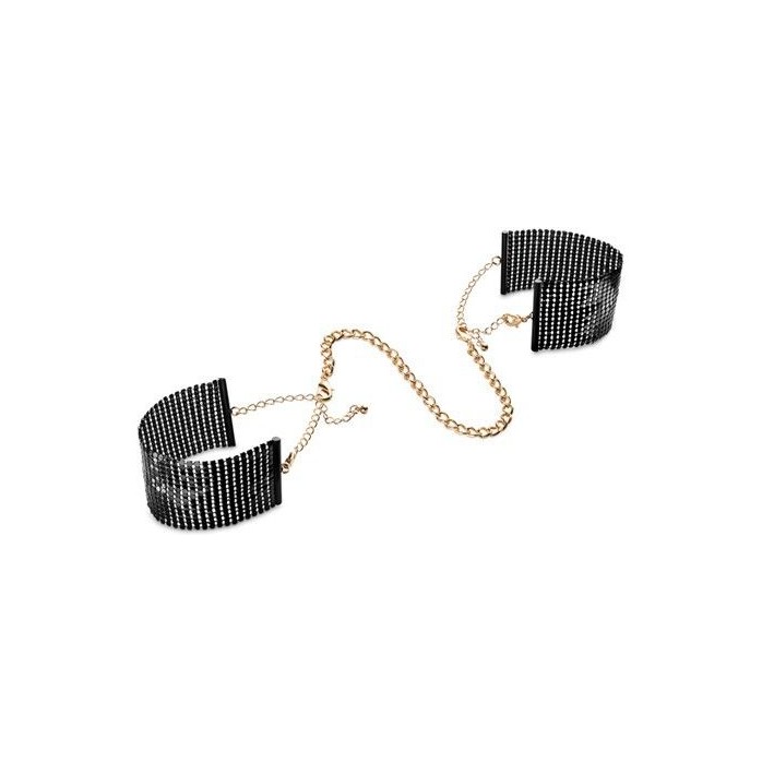 Чёрные дизайнерские наручники Desir Metallique Handcuffs Bijoux. Фотография 2.