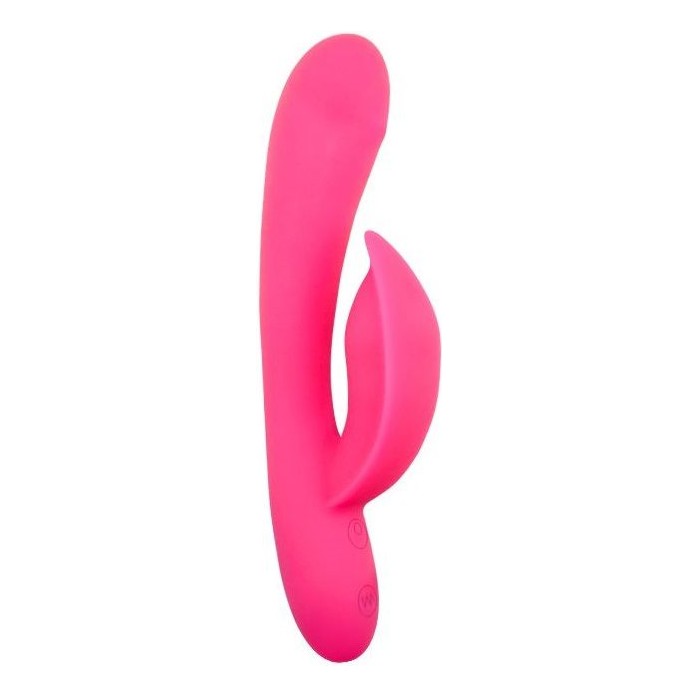 Розовый перезаряжаемый вибромассажер Sidney с функцией поглаживания - 19,5 см - Pretty Love