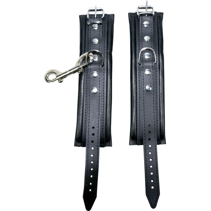 Чёрные кожаные наручники Zado - Zado. Фотография 2.