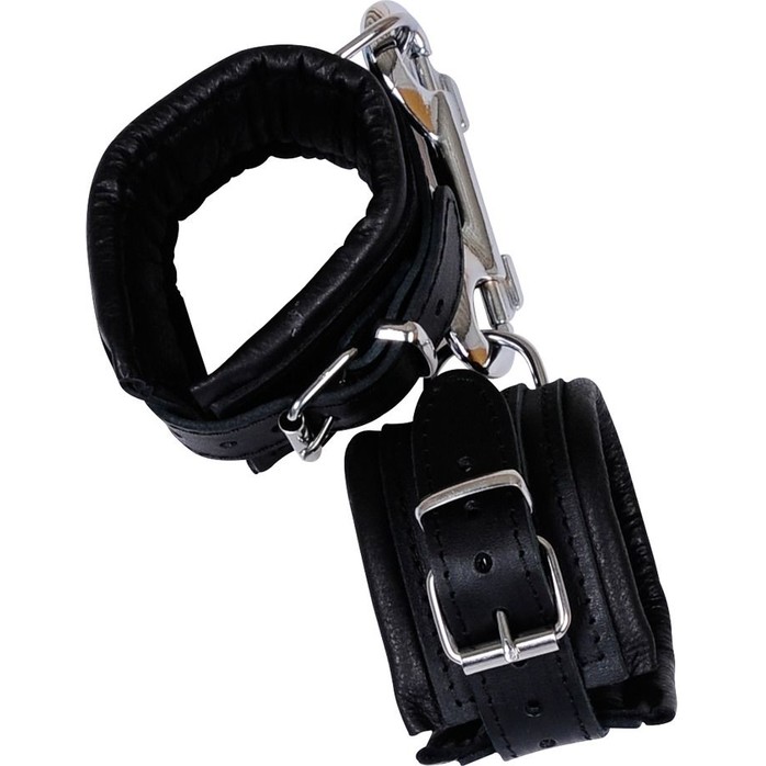Чёрные кожаные наручники Zado - Zado