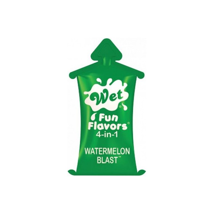 Разогревающий лубрикант Fun Flavors 4-in-1 Watermelon Blast с ароматом арбуза - 10 мл - Wet Fun Flavors 4-in-1