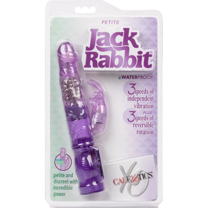 Фиолетовый вибромассажер Petite Jack Rabbit - 24 см - Jack Rabbits. Фотография 12.
