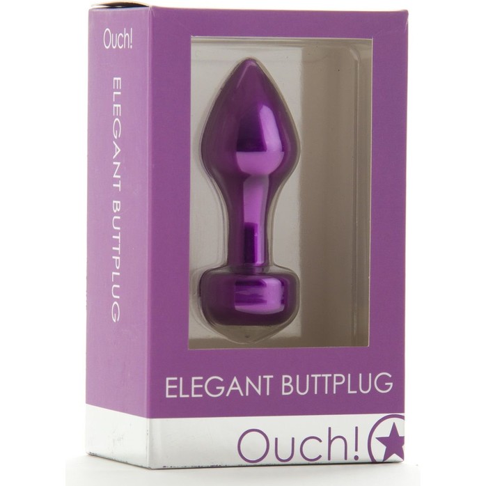 Фиолетовый анальный плаг Elegant Purple - 8,3 см - Ouch!. Фотография 2.