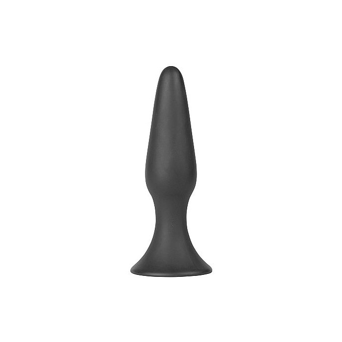 Черная анальная втулка Silky Buttplug Medium - 12,5 см - Shots Toys