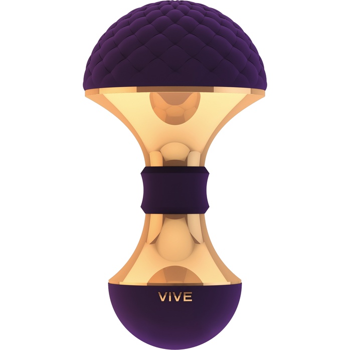 Фиолетовый вибромассажёр Enoki - 12,5 см - Vive
