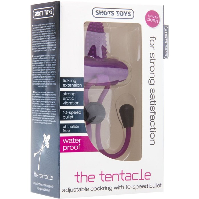 Утягивающее лассо фиолетового цвета Tentacle Cockring - Shots Toys. Фотография 2.
