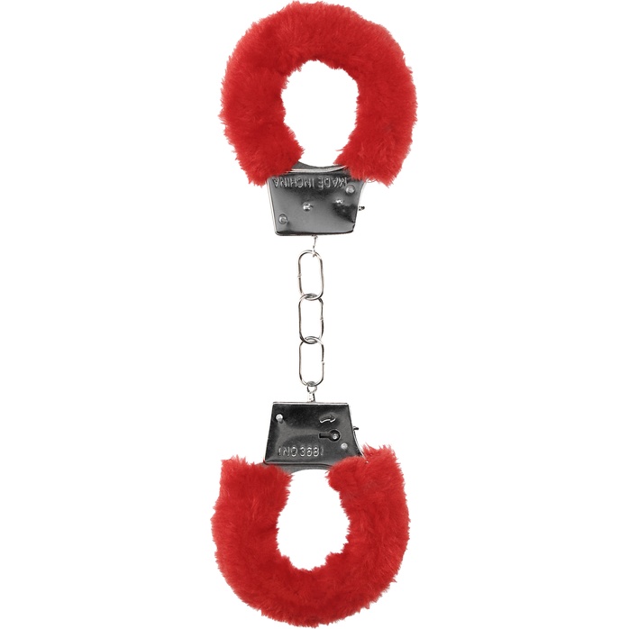 Пушистые красные наручники OUCH! Red - Ouch!