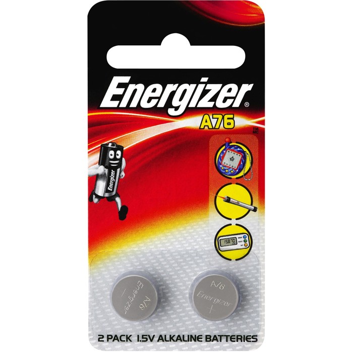 Батарейки Energizer Alkaline типа LR44/A76 - 2 шт