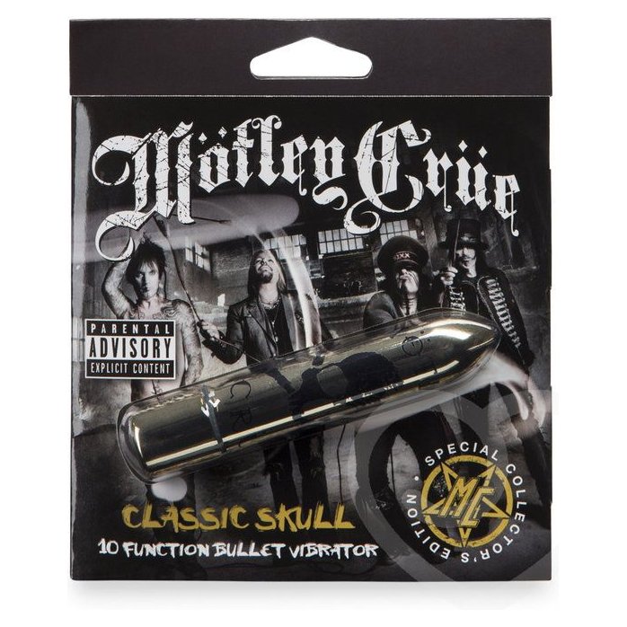 Золотистая вибропуля Motley Crue Classic Scull