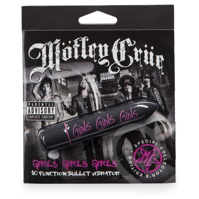 Чёрная вибропуля Motley Crue Girls