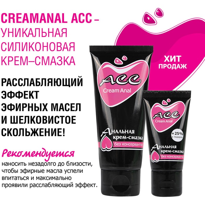 Анальная крем-смазка Creamanal АСС - 25 гр - Серия Creamanal АСС. Фотография 2.