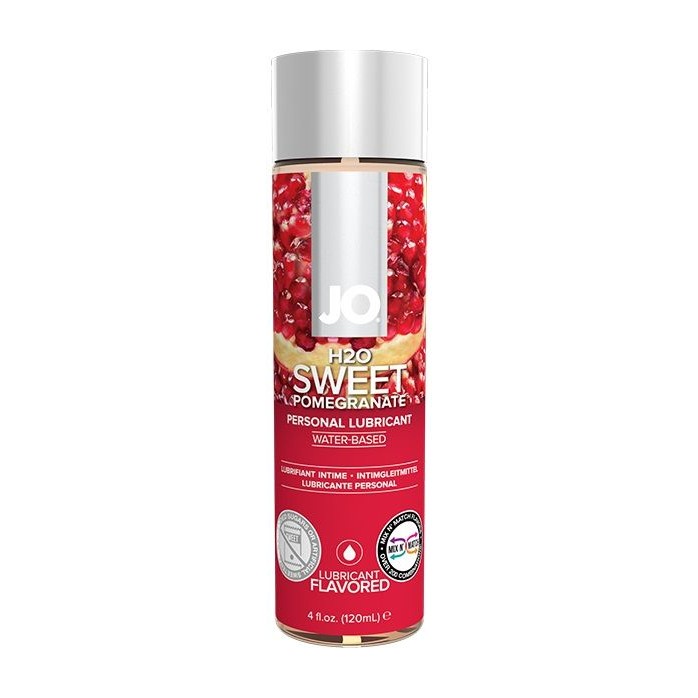 Лубрикант на водной основе с ароматом граната JO Flavored Sweet Pomegranate - 120 мл - JO H2O Flavors