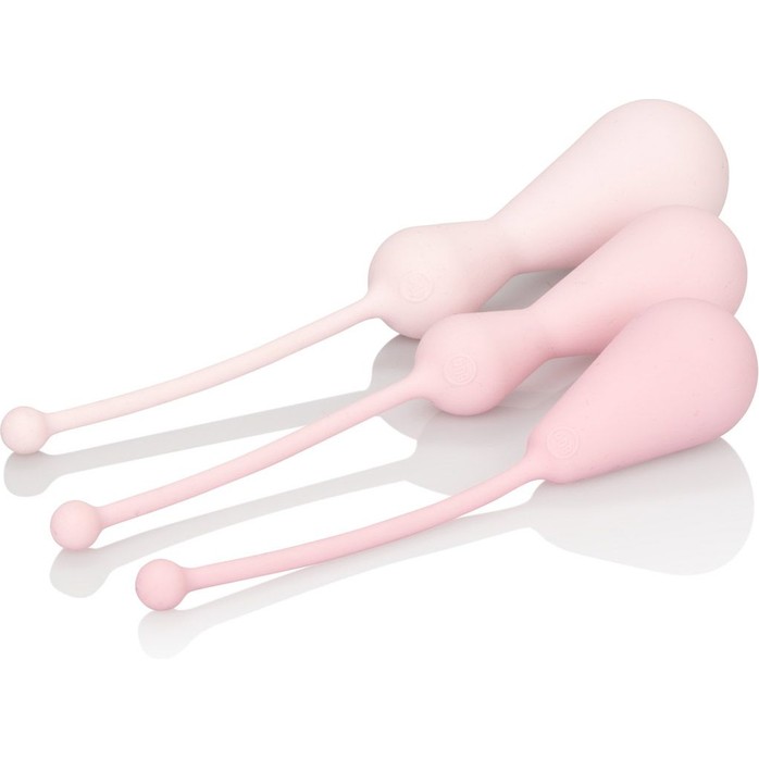 Набор из 3 вагинальных кегель-массажёров разного размера Weighted Silicone Kegel Training Kit - Inspire. Фотография 3.