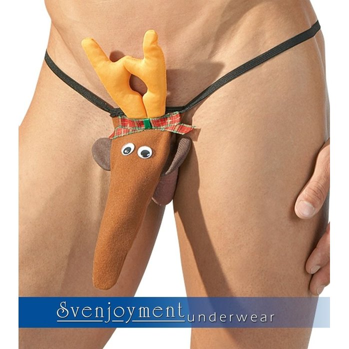 Мужские трусики-стринги с оленем - Svenjoyment underwear