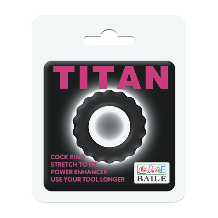Эрекционное кольцо с крупными ребрышками Titan. Фотография 5.