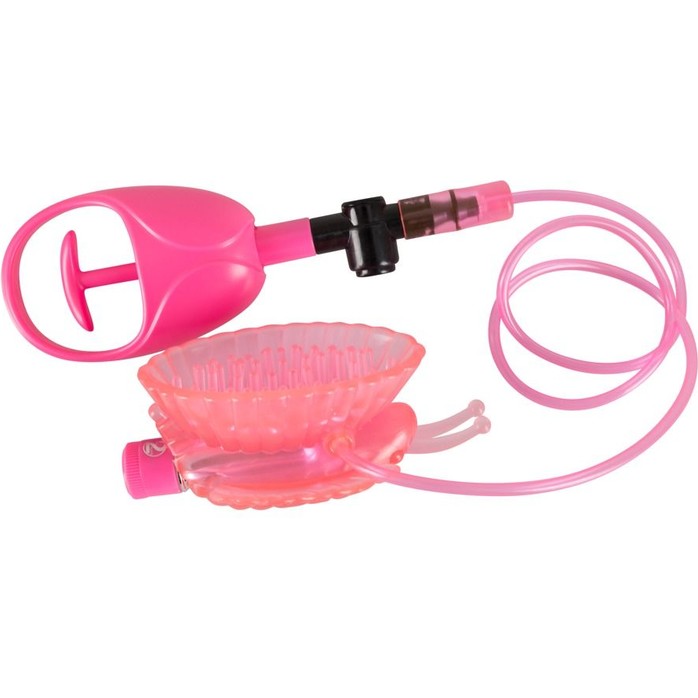 Розовая вакуумная помпа для клитора с вибрацией Eat My Pussy - You2Toys