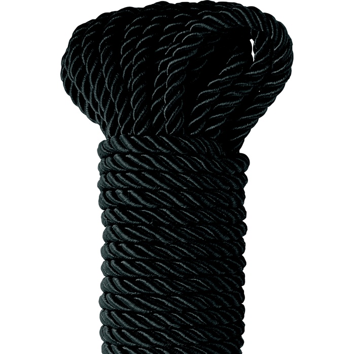 Черная веревка для фиксации Deluxe Silky Rope - 9,75 м - Fetish Fantasy Series. Фотография 2.