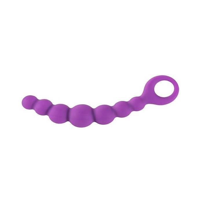 Фиолетовая анальная цепочка Bubble-Chain - 15 см