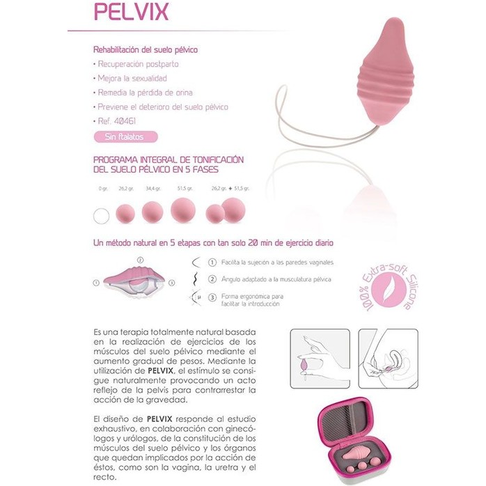 Набор для интимных тренировок Pelvix Concept: контейнер и 3 шарика. Фотография 6.