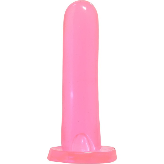 Нежно-розовый анальный фаллоимитатор Smoothy - 13,3 см - Basix Rubber Works