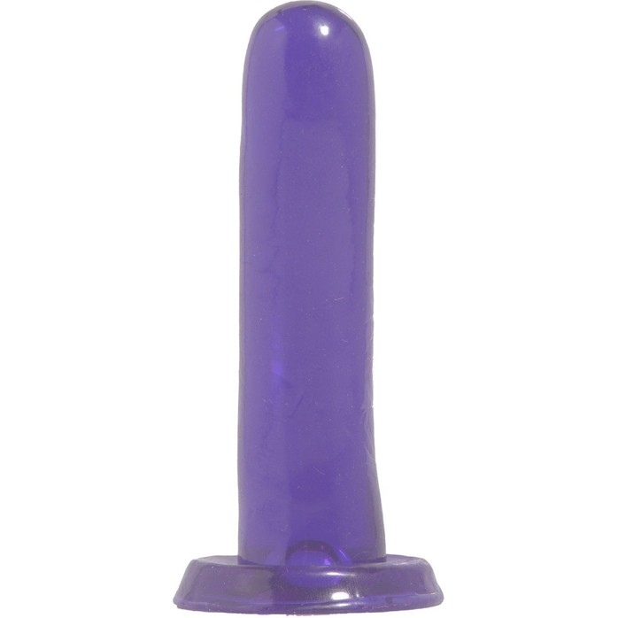 Фиолетовый анальный фаллоимитатор Smoothy - 13,3 см - Basix Rubber Works