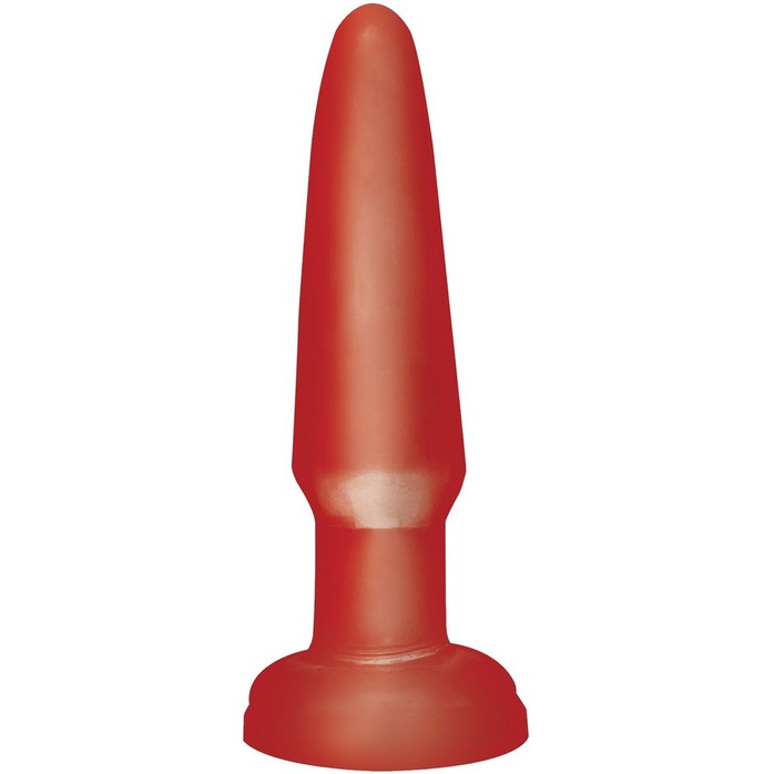 Красная анальная пробка Beginners Butt Plug - 10,9 см - Basix Rubber Works