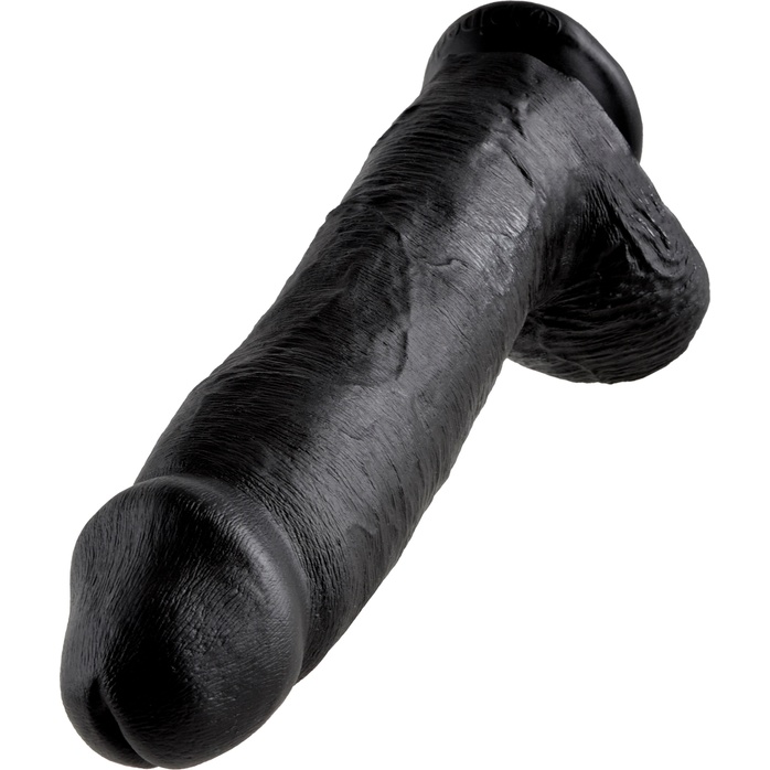 Чёрный фаллоимитатор-гигант 12 Cock with Balls - 30,5 см - King Cock. Фотография 2.