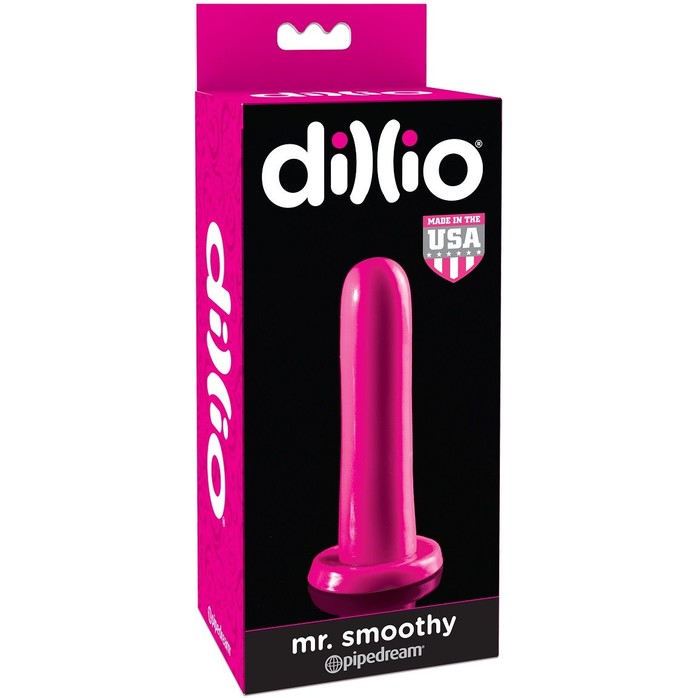 Розовый анальный плаг Mr. Smoothy - 14 см - Dillio. Фотография 3.