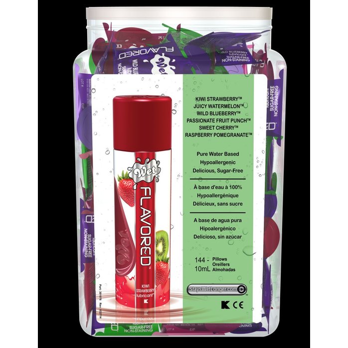 Wet Flavored - набор из 144 подушечек по 10 мл.