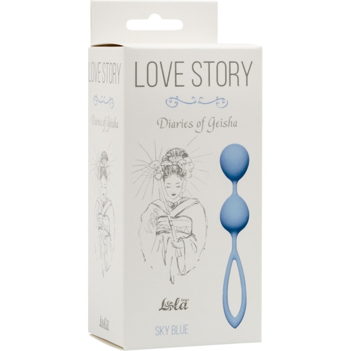 Голубые вагинальные шарики Diaries of a Geisha - Love Story. Фотография 3.