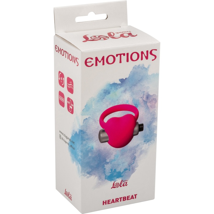 Розовое эрекционное виброколечко Emotions Heartbeat - Emotions. Фотография 3.