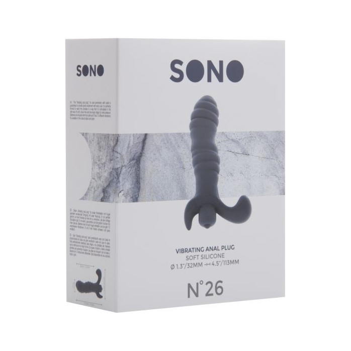 Серый вибромассажер простаты SONO No.26 - 11,3 см - Sono. Фотография 2.