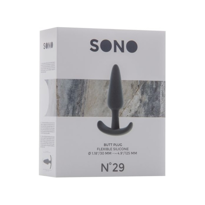 Серый анальный стимулятор Butt Plug No.29 - 12,5 см - Sono. Фотография 2.