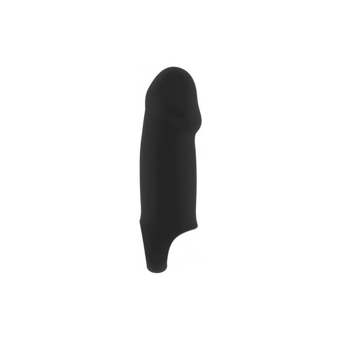 Чёрная насадка Stretchy Thick Penis Extension No.37 - Sono