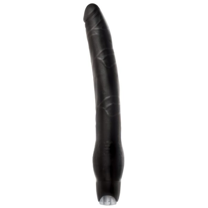 Длинный чёрный вибратор Monster Meat Long Vibe - 30,5 см - Renegade