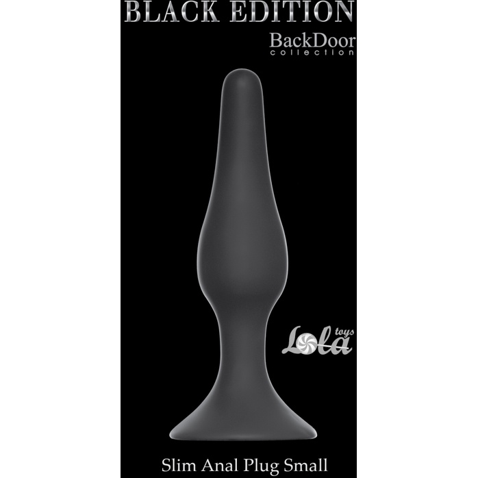 Чёрная малая анальная пробка Slim Anal Plug Small - 10,5 см - Back Door Collection Black Edition. Фотография 2.