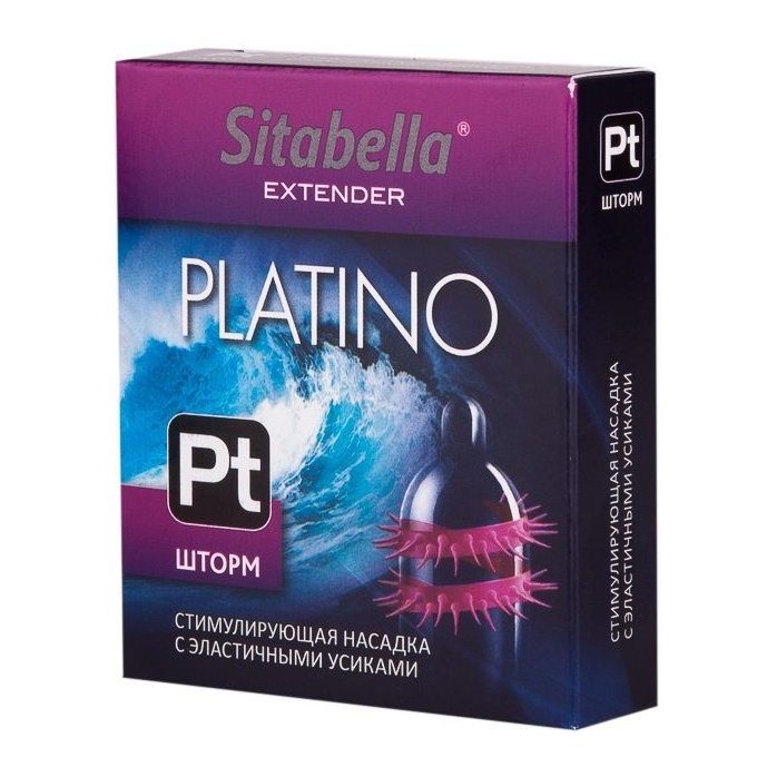 Стимулирующая насадка со спиралью из усиков Platino Шторм - Sitabella condoms