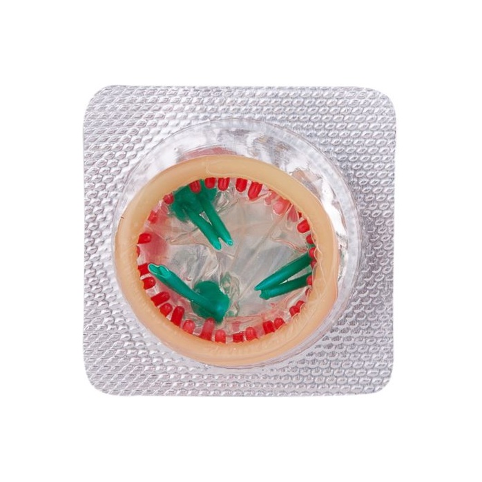 Стимулирующая насадка с усиками и шипиками Platino Ураган - Sitabella condoms. Фотография 4.