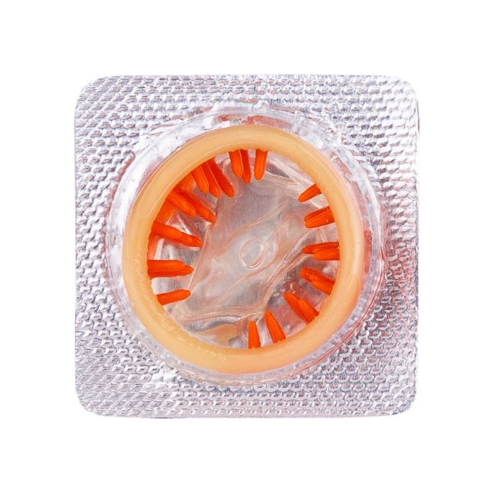 Стимулирующая насадка с шипиками по бокам Platino Тайфун - Sitabella condoms. Фотография 4.