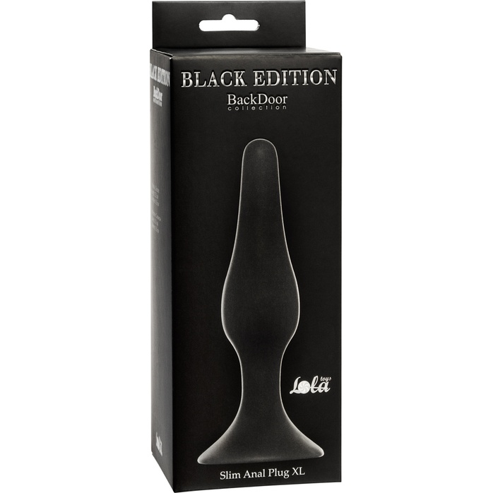 Чёрная анальная пробка Slim Anal Plug XL - 15,5 см - Back Door Collection Black Edition. Фотография 2.