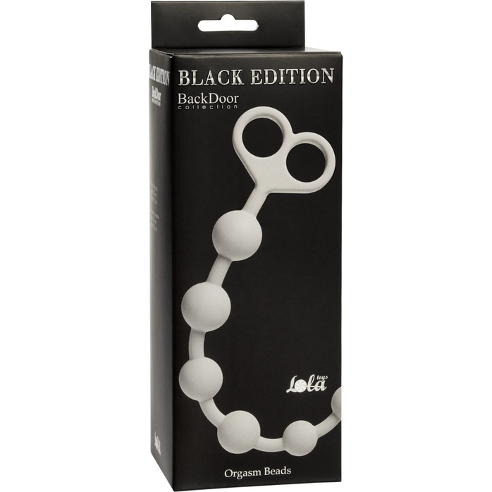 Серая анальная цепочка Orgasm Beads - 33,5 см - Back Door Collection Black Edition. Фотография 2.