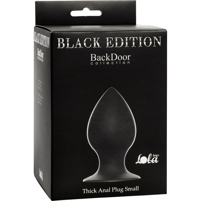Чёрная анальная пробка Thick Anal Plug Small - 7,8 см - Back Door Collection Black Edition. Фотография 2.