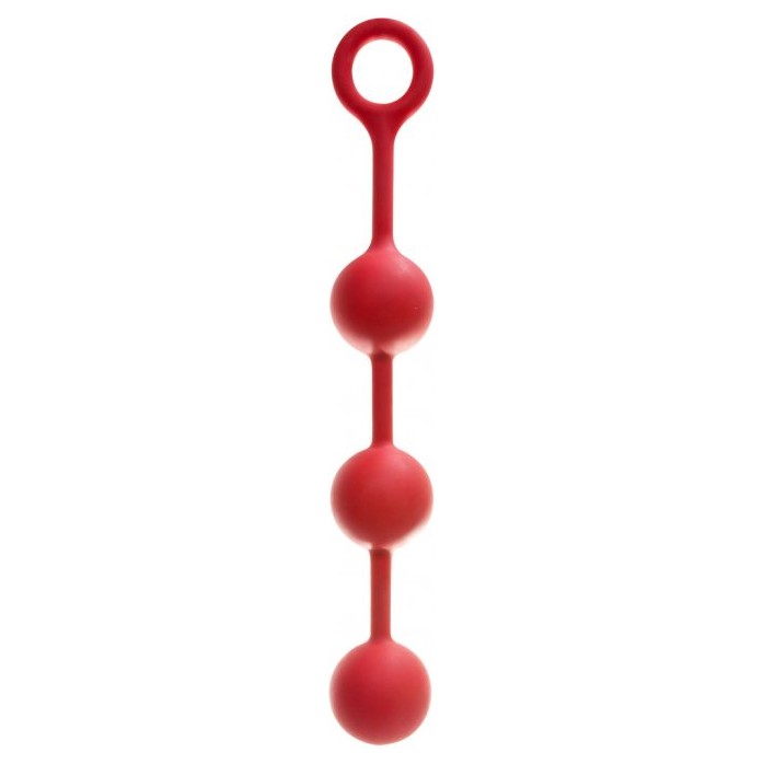Гигантские красные анальные шарики из силикона - 42 см